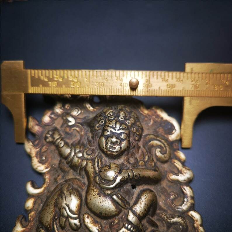 Gandhanra Antique Tibetan Buddhist Statue,Palden Lhamo, Magzor Gyalmo,Shri Devi