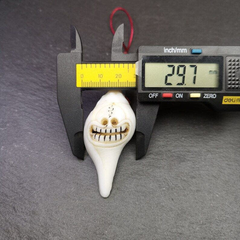 White Conch Shankha 2.36" - Tibetan Buddhist art, view 9