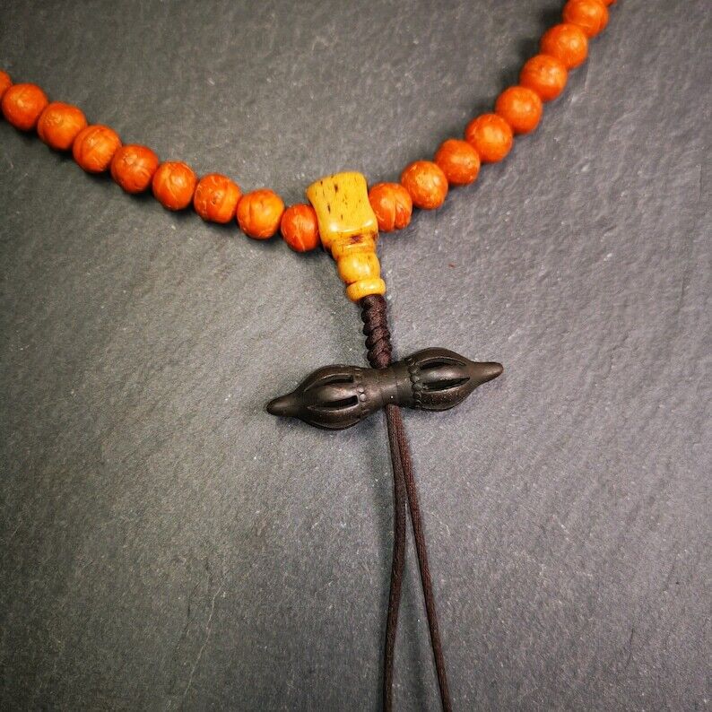 Vintage Vajra Dorje Amulet,1.5" - Tibetan Buddhist amulet, close-up detail