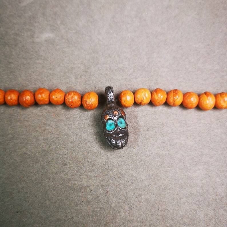 Mala Counter Clip,Skull Bum Counter Clip for Prayer Beads