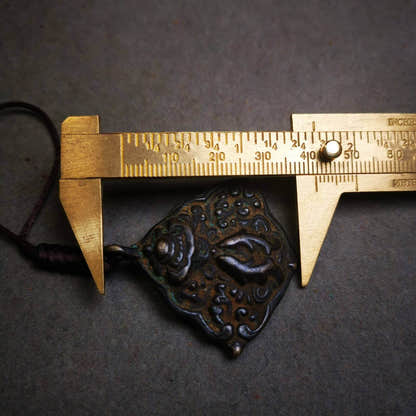Buddhist Amulet, Vase and Golden Fish Badge,Thokcha - Tibetan Buddhist amulet, view 8
