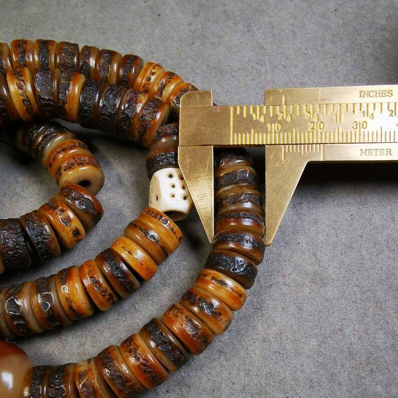 Yak Bone Mala, Hand-carved Tibetan Prayer Beads