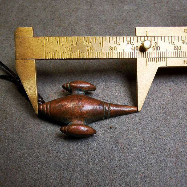 Vintage Shankha Divine Conch Badge,Tibetan Buddhist Protective Amulet Pendant - Tibetan Buddhist amulet, view 8
