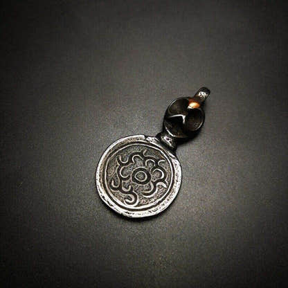 Gandhanra Handmade Tibetan Buddhist Amulet,Skull Sitavana and Flame Pendant - Tibetan Buddhist amulet, view 5