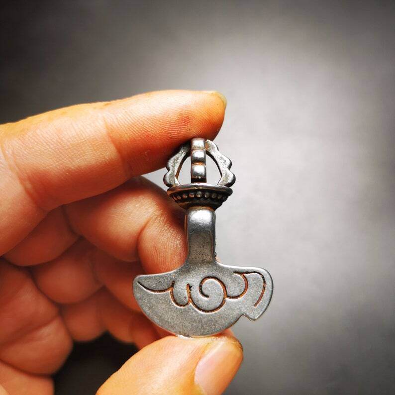Amulet Pendant,Kartika knife of the dakinis - Tibetan Buddhist amulet, view 4