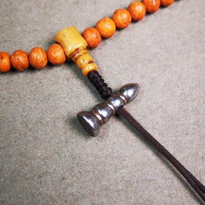 Amulet,Stupa Stamp Pendant for Mala,Bag Hanging,Prayer Bead,1.0" - Tibetan Buddhist mala beads, view 5