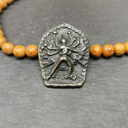 Buddhism Kalacakra-vajra Amulet Badge,60 years old