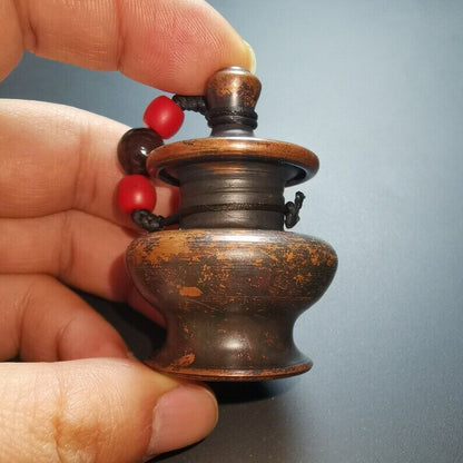 Gandhanra Vintage Tibetan Mini Copper Jar with Lid