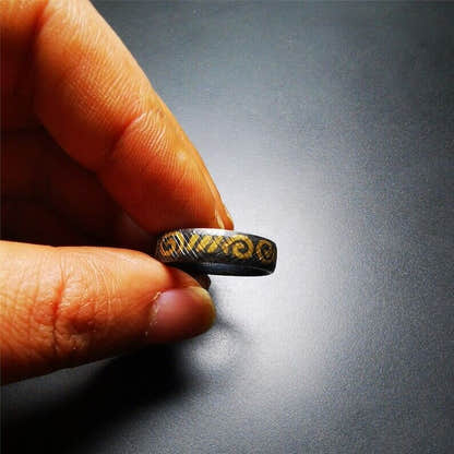 Handcrafted Tibetan Ring 2.71" - Tibetan Buddhist art, view 6