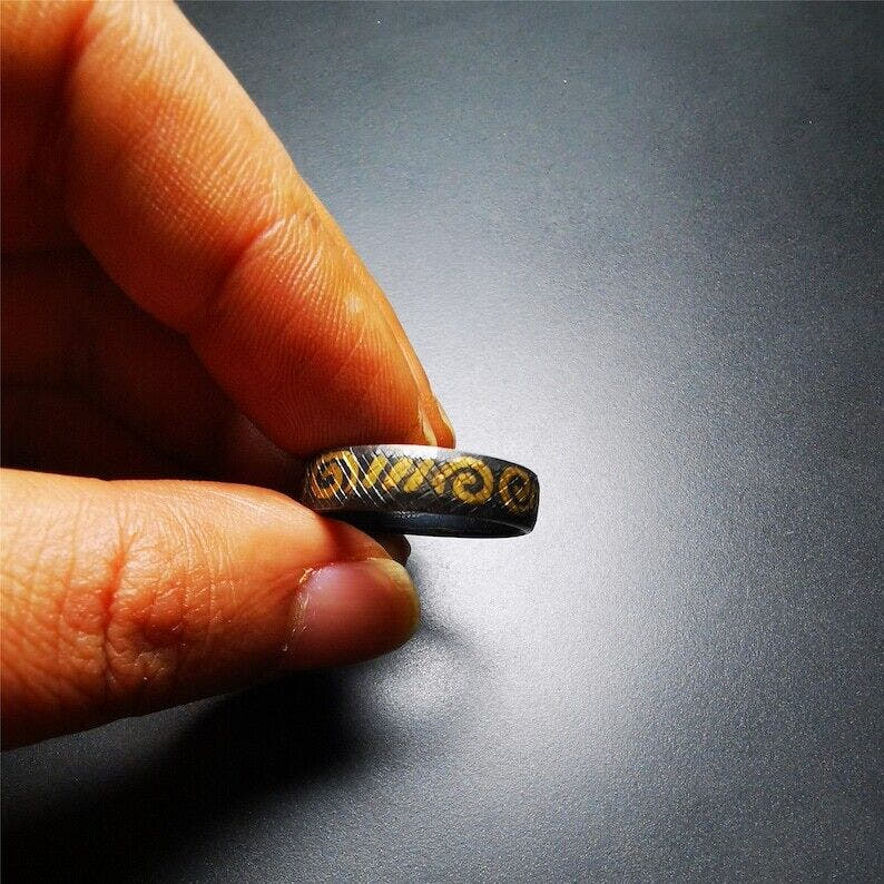 Handcrafted Tibetan Ring 2.71" - Tibetan Buddhist art, view 6