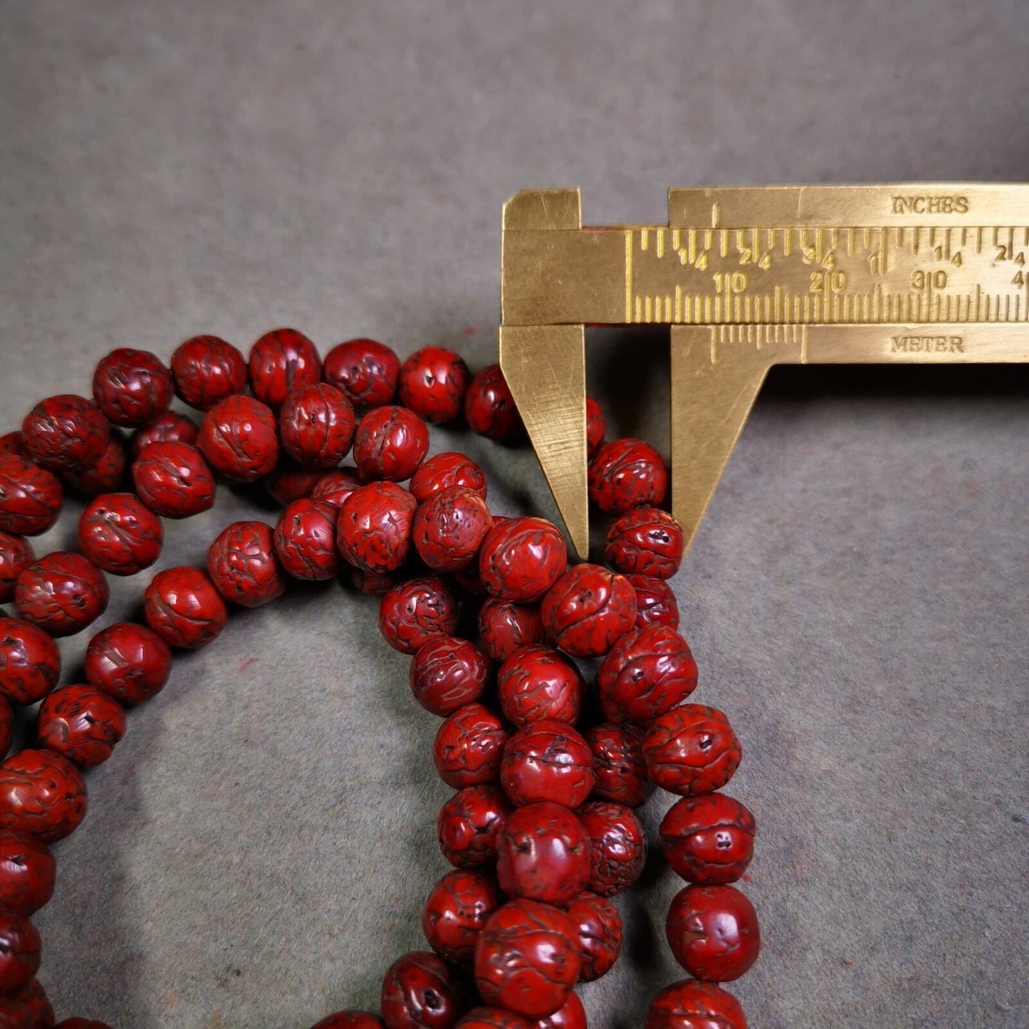 Old 108 Bodhi Beads Mala,8.5mm Prayer Beads Necklace, 84cm Long