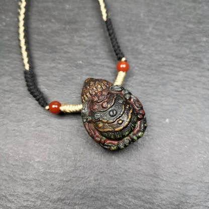 Old Tibetan Tsa Tsa Amulet, Scorpion Guru of Padmasambhava,Scorpion Terma Amulet - Tibetan tsa tsa mold, front view