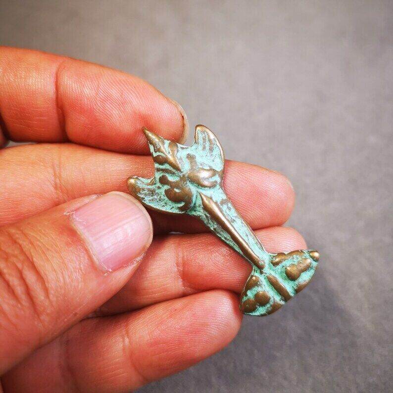 Buddhist Amulet Garuda,Garula,Golden-winged Bird Pendant - Tibetan Buddhist amulet, view 9