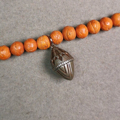 Mala Pendant,Niangla Tsa Tsa Stupa Gau Shrine Amulet for Prayer Beads