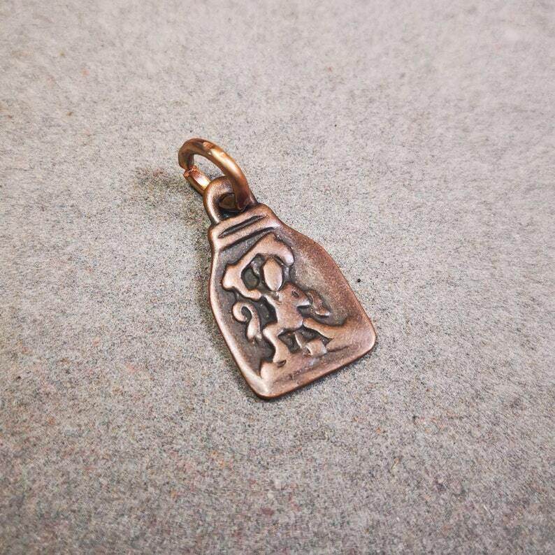Mala Pendant,Vajrapani Amulet for Prayer Beads - Tibetan Buddhist mala beads, view 4