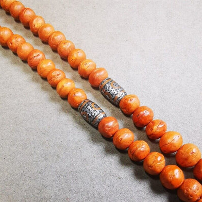 Cold Iron 3 Eyes Dzi Marker Beads 0.47"