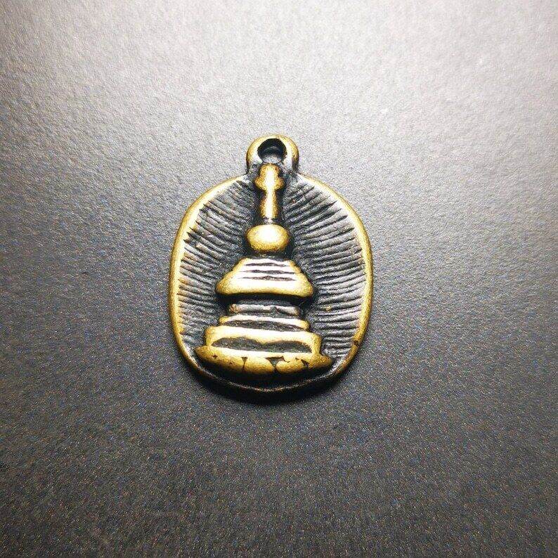 Mala Amulet,Stupa Pendant - Tibetan Buddhist mala beads, view 7