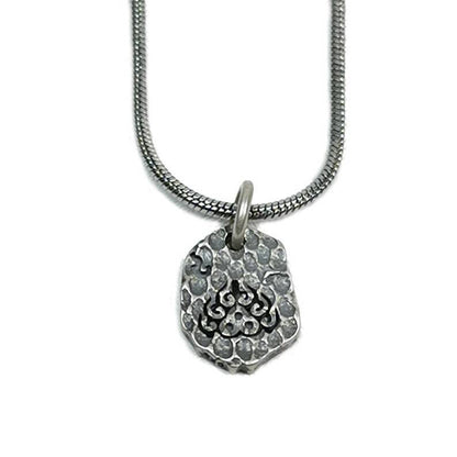 Tibetan Lucky Charm, Unique Buddhism Flame,Silver Pendant Amulet