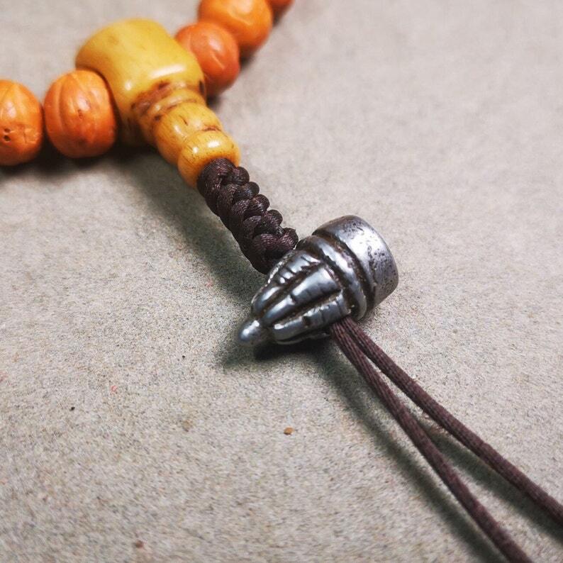 Amulet,Stupa Bead Pendant for Mala,Bag Hanging,Prayer Bead,0.6" - Tibetan Buddhist mala beads, view 5