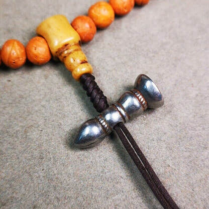 Amulet,Stupa Stamp Pendant for Mala,Bag Hanging,Prayer Bead,1.0" - Tibetan Buddhist mala beads, view 4