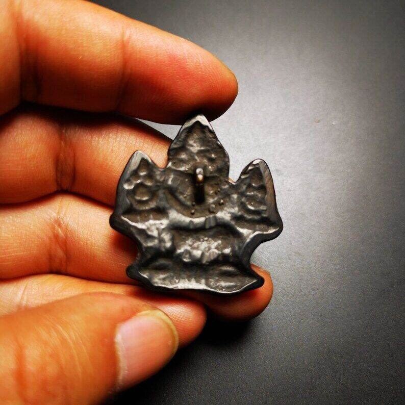 Buddhist Amulet,Mani Jewel Pendant,Cintamani Badge - Tibetan Buddhist amulet, view 6
