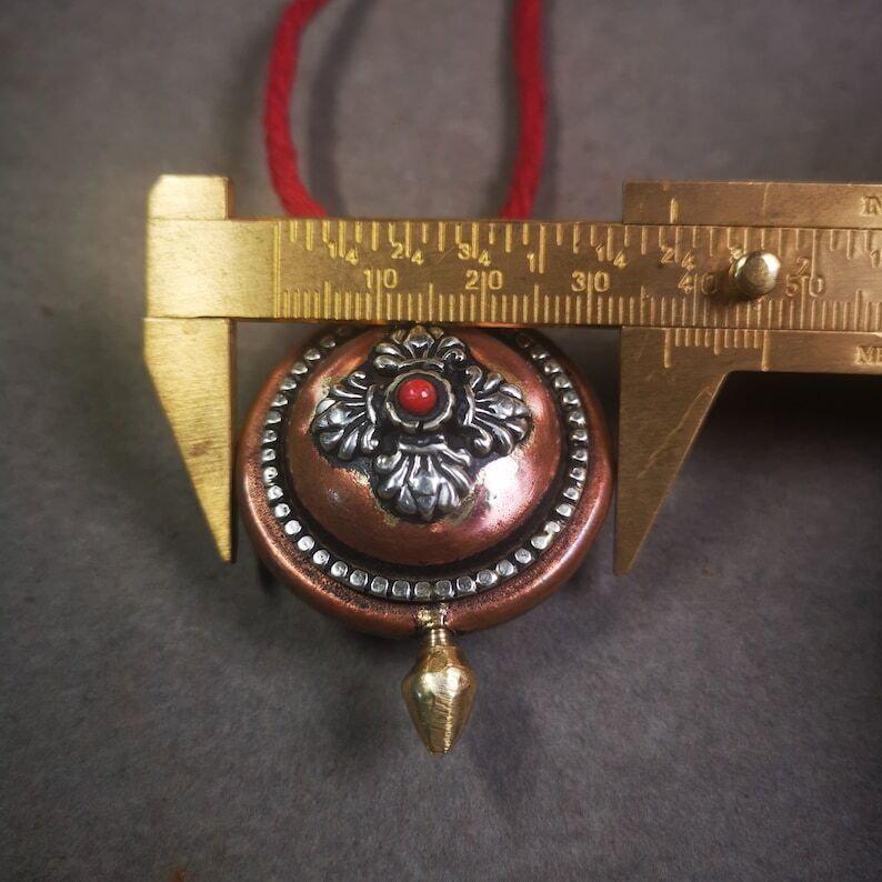 Gau Ghau Shrine, Amulet 2.16" - Tibetan Buddhist amulet, view 5