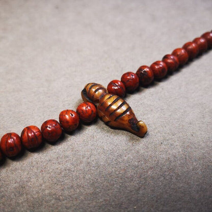 Yak Bone Carved Mala Spacer Bead,1.22"×0.43"