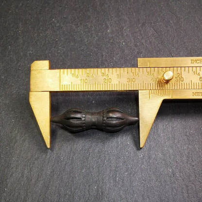 Vintage Vajra Dorje Amulet,1.5" - Tibetan Buddhist amulet, size reference