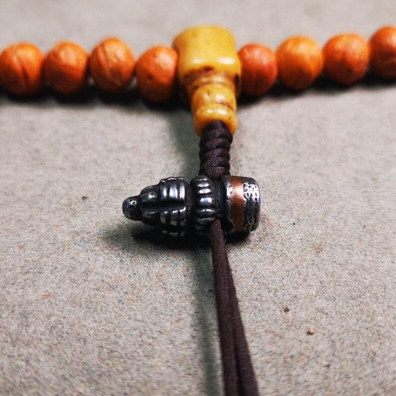 Amulet,Stupa Bead Pendant for Mala,Bag Hanging,Prayer Bead,0.6" - Tibetan Buddhist mala beads, view 5