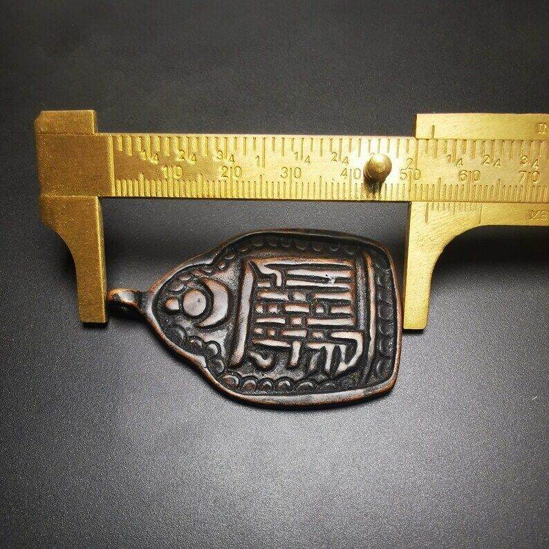 Gandhanra Handmade Kalachakra Amulet Badge,Symbol of Buddhist,60 Years Old - Tibetan Buddhist amulet, view 9