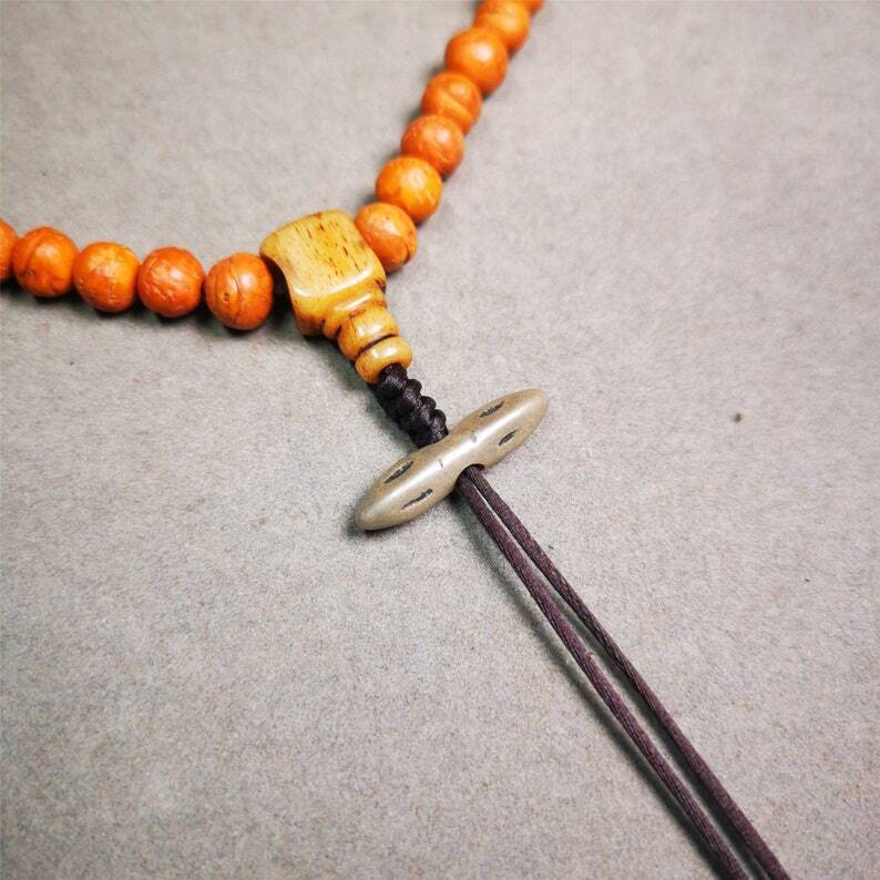Amulet,Vajra Pendant for Mala,Bag Hanging,0.98" - Tibetan Buddhist mala beads, view 5