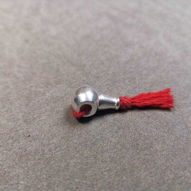 Guru Bead, T-drilled 3-Hole Bead for Prayer Bead - Tibetan Buddhist art, size reference