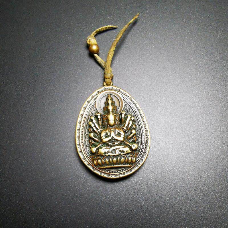 Amulet,Avalokitesvara,Padmapani,Kuanyin Pendant - Tibetan Buddhist amulet, view 4