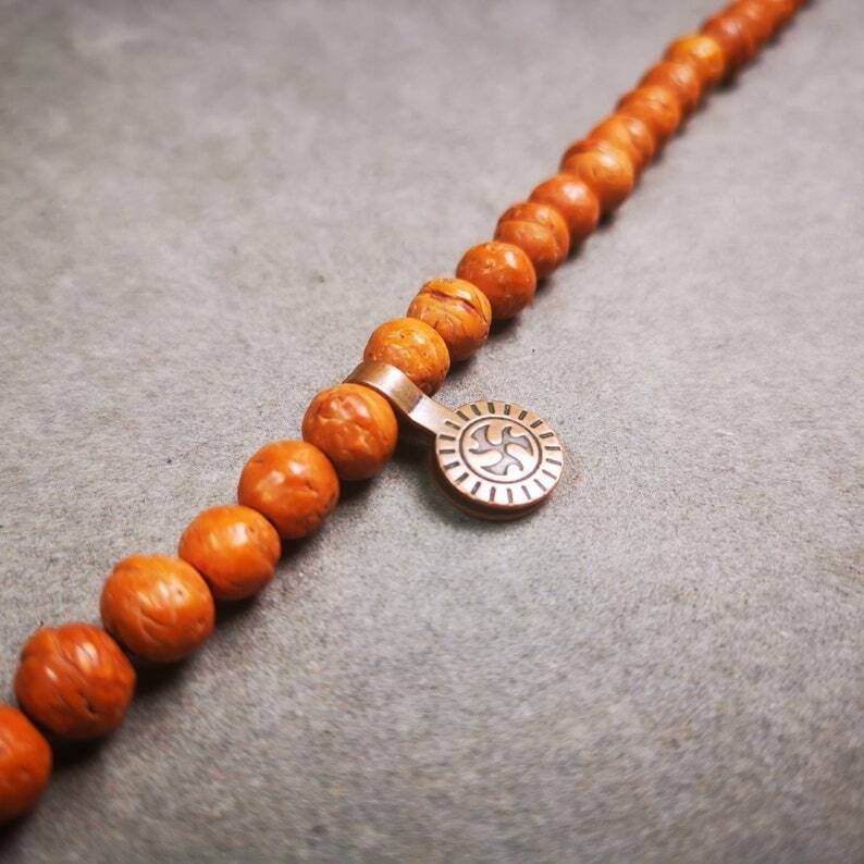 Old Buddhist Mala Counter Clip - Tibetan Buddhist mala beads, view 6