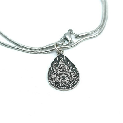 Lucky Charm, Unique Stupa / Pagoda Pattern,Silver Pendant