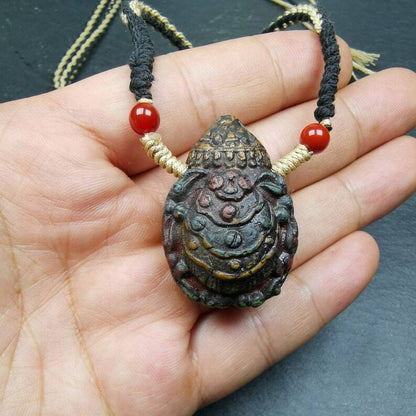 Old Tibetan Tsa Tsa Amulet, Scorpion Guru of Padmasambhava,Scorpion Terma Amulet