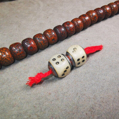 Mala Spacer Bead,Yak Bone Dice Marker Beads 0.43"×0.4"