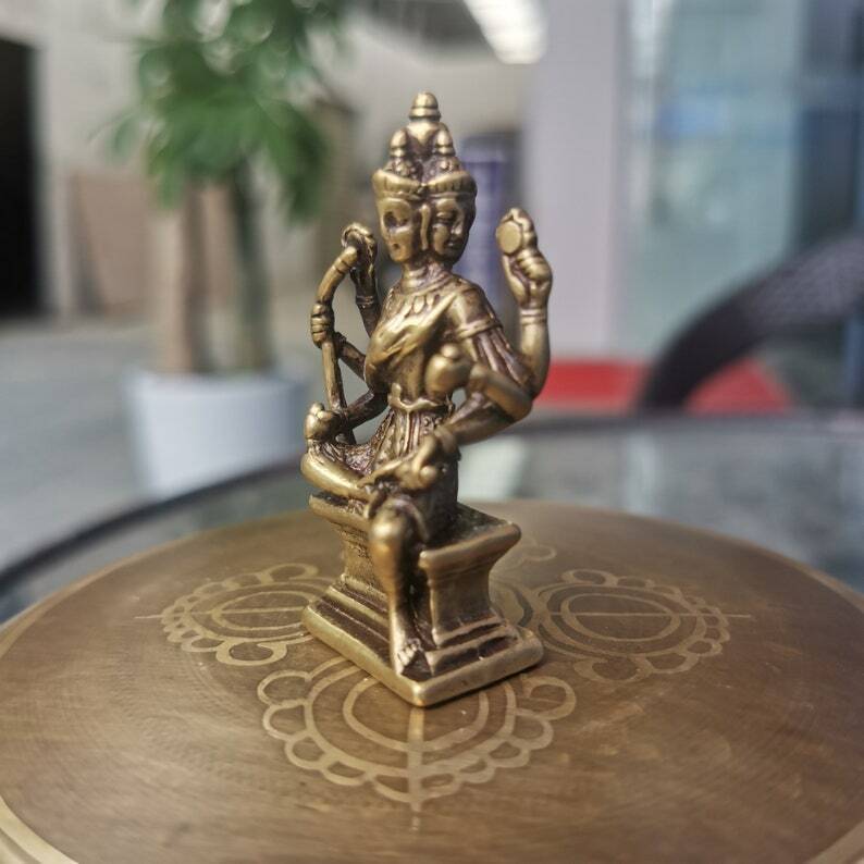 Gandhanra Vintage Brahma Statue,Made of Brass