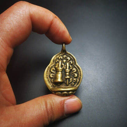 Buddhist Amulet,vajra club and tribu bell Pendant - Tibetan Buddhist amulet, view 8