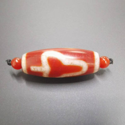 Fire Agate Bodhi Dzi Bead Gandhanra-ART