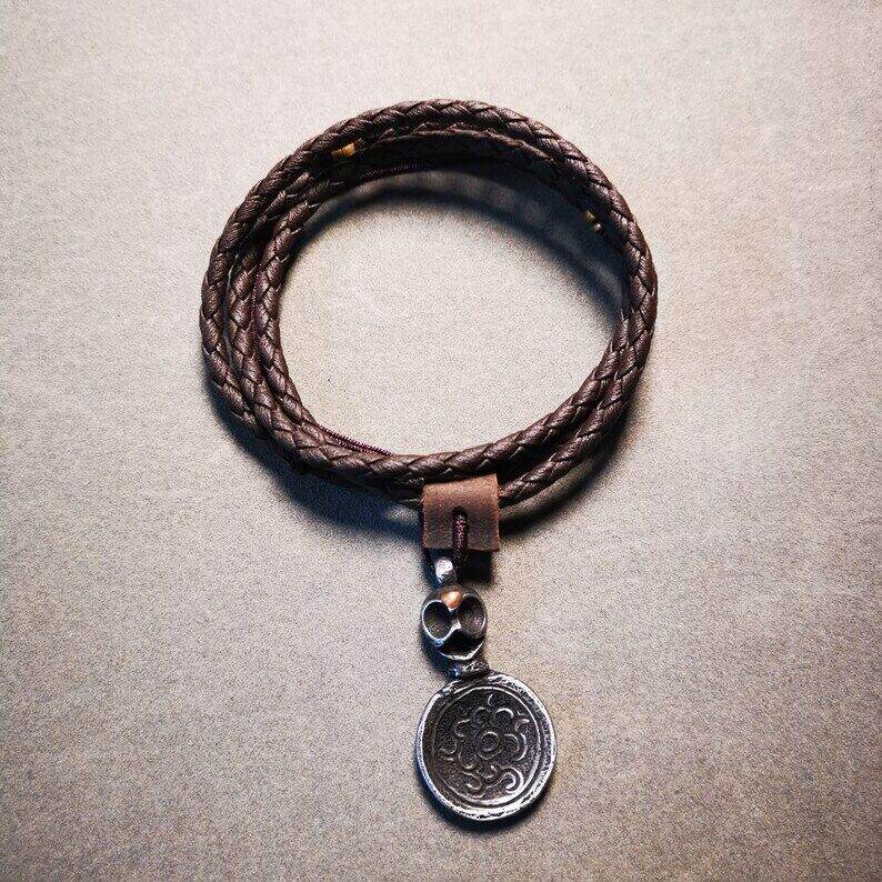 Gandhanra Handmade Tibetan Buddhist Amulet,Skull Sitavana and Flame Pendant - Tibetan Buddhist amulet, view 9