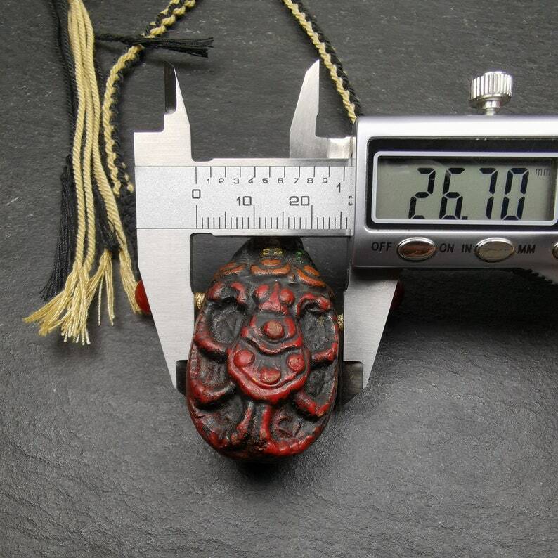 Old Tibetan Tsa Tsa Amulet, Scorpion Guru of Padmasambhava,Scorpion Terma Amulet