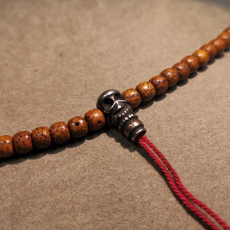 Gandhanra Tibetan Mala Guru Bead, T-drilled 3-Hole Connector Bead for Prayer Bead,0.87"