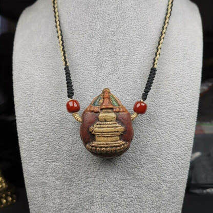 Stupa Tsa Tsa Amulet, Scorpion Guru of Padmasambhava, Scorpion Terma Pendant - Tibetan Buddhist amulet, view 8