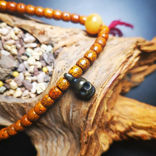 Mala Pendant,Skull Shape Bum Counter Clip for Prayer Beads
