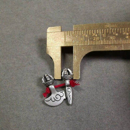 Amulet Pendant,Mini Phurba and Kartika - Tibetan Buddhist amulet, view 7