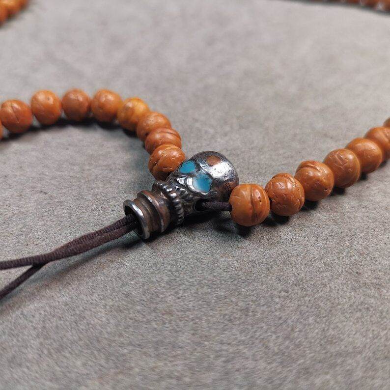 Mala Guru Bead, T-drilled 3-Hole Connector Bead - Tibetan Buddhist mala beads, view 9