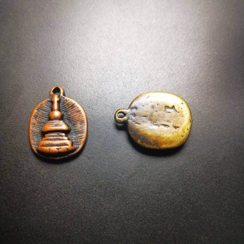 Mala Amulet,Stupa Pendant - Tibetan Buddhist mala beads, view 6