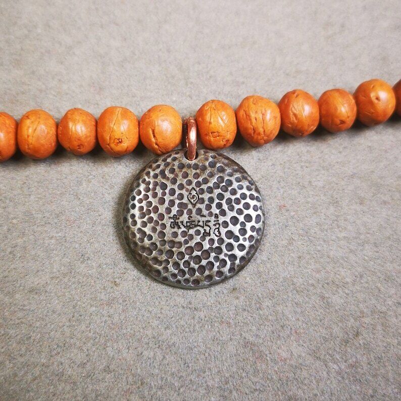 Mala Pendant,Mahakala Amulet for Prayer Beads,Necklace,Bag Hanging,1.0"