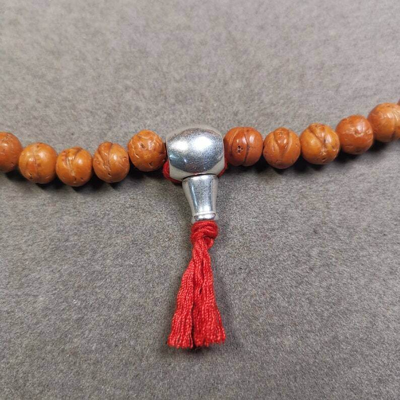 Guru Bead, T-drilled 3-Hole Bead for Prayer Bead - Tibetan Buddhist art, view 4